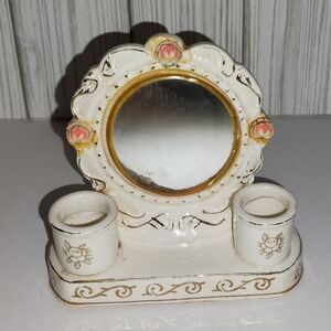 Vintage Vanity Lipstick Holder with Mirror